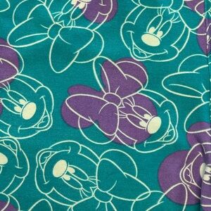 Lularoe colorful Minnie Mouse pattern buttery soft coquette leggings Tall curvy